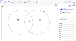 Create beautiful venn diagrams using this tool and download as image (png or jpg). Venn Diagram Generator Geogebra