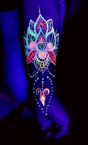 Glow, in, the, dark, tattoo, skeleton, glow in the dark paint world. Jewerly Tattoo Ink Summer 38 Ideas For 2019 Neon Tattoo Neon Face Paint Uv Tattoo