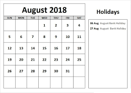 August 2018 Calendar With Holidays And Festivals With Images Calendar Word 2018 Calendar Template Excel Calendar