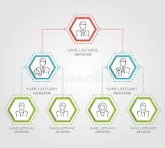 Business Hierarchy Hexagon Chart Infographics Corporate