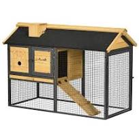 PawHut 47" Rabbit Hutch Outdoor Bunny Cage with Run ...