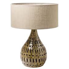 Ceramic base table lamp may have plastic or metallic frames and are available in many structures. Green And Black Stoneware Ceramic Base Table Lamp Midcentury Light Signed For Sale At 1stdibs