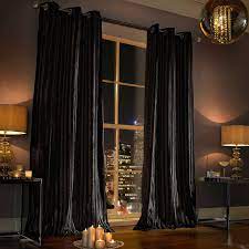 Royal Velvet Ally Curtain Black Curtains Ready Made Eyelet Curtains Kylie Minogue At Home