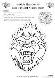 Beast Quest Mask Activity Sheets Beast Activities