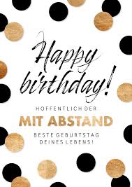 Auf traumgeburtstag.de finden sie kostenlose sprüche und glückwünsche zum geburtstag, lieder. Geburtstagskarte Mit Abstand Bester Geburtstag Kaartje2go