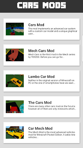 Some vehicles also have several different skins, when you go to the texture list. Cars Mod For Mcpe For Android Apk Download