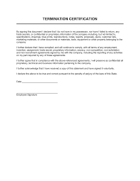 The employee certification should be able to reflect the real performance and behavior of the employee in the company. Termination Certification Template By Business In A Box