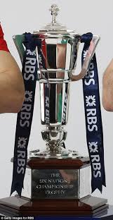 Ireland's celebrations on the pitch after they received the rbs 6 nations trophy ! Six Nations Reveals New Six Sided Trophy To Represent All Nations Involved In Tournament Daily Mail Online