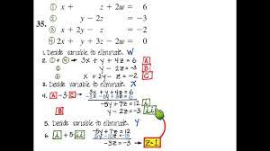 Solving System Of 4 Variables Elimination Youtube