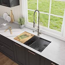 This workstation sink from ruvati's roma series converts your kitchen sink into a full functional workstation. Ruvati 32 Inch Workstation Ledge Undermount 16 Gauge Stainless Steel Kitchen Sink Single Bowl Rvh8300 Pricepulse