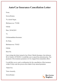 Insurance Cancellation Letter Template Format Sample Example Best Letter Template Lettering Best Insurance English Letter Writing