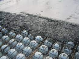Founders of voided slabs using hollow spheres. Bubble Deck Concrete Technology In Architecture