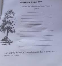 It is a poem in which every line uses the same rhyme scheme. Green Planet Write A Two Stanza Poem About Trees Orplantsi Am An Eco Warrior It S My Honor And Brainly Ph