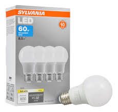 Sylvania Led Light Bulbs 8 5w 60w Equivalent Soft White 4 Count Walmart Com Walmart Com