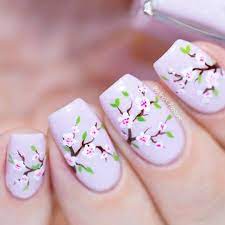 Japanese Cherry Blossom Nail Art Cherry Blossom Nails Art Cherry Blossom Nails Simple Nail Art Designs
