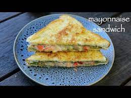 Mayonnaise Sandwich Recipe Mayo Sandwich Veg Mayonnaise Sandwich With Step By Step Photo Vide Breakfast Recipes Indian Vegetarian Sandwich Recipes Sandwiches