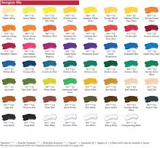 Daler Rowney Georgian Oil Paint Colour Chart In 2019 Paint