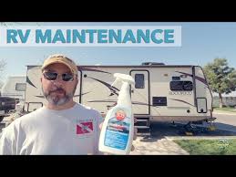 Since tires absorb so much protectant, they look completely matte, yet nice and black. Rv Maintenance Applying Uv Protectant Full Time Rv Living Meandering Life Youtube