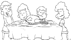Familie Vor Dem Essen Ausmalbild Malvorlage Religion