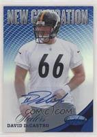 This is a collectible trading card. David Decastro Rookie Card Football Cards