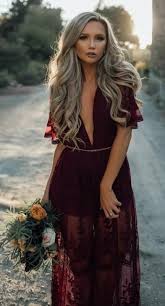 Burgundy Boho Lace Maxi Dress Women Fashion Summer Dress Beach Fashion Bohem Style Boho Lace Maxi Dress Burgundy Bridesmaid Dresses Long Lace Dress Long