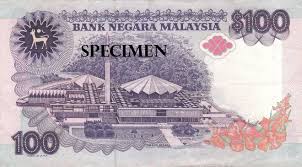 Old Malaysia 100 Ringgit Banknote Money Money Coins Finance