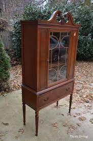 Painting a hutch thats been painted with a high gloss paint and seale. Before After My Painted China Cabinet Makeover
