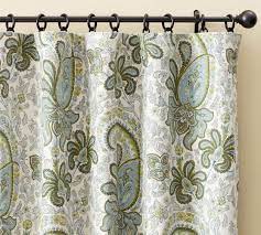 Charlie Paisley Drape Dining Room Blue Pottery Barn Dining Room Dining Room Curtains