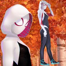 Gwen stacy is a 14 or 15 year old teenager from the new york city of an alternate universe. Women Girls Gwen Stacy Costume Cosplay Spider Man Into The Spider Verse Gwen Stacy Spandex Lycra Zentai Bodysuit Carnival Party Buy At The Price Of 32 75 In Aliexpress Com Imall Com