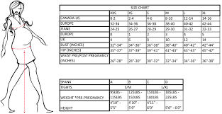 oh baby motherhood maternity size chart guide