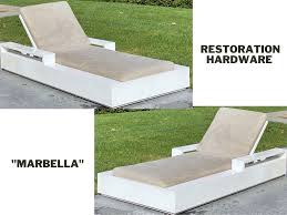 Deep seats and blocky forms make restoration hardware sectionals and sofas perfect for seating guests, lounging or napping. Pair Of Restoration Hardware White Marbella Aluminum Folding Outdoor Chaise Lounge Chairs 668096 Auctionninja Com