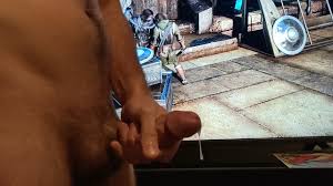 Jerking off while playing video games