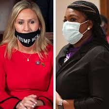 Marjorie taylor greene went on to compare being required to wear a mask to jewish people being after blasting house speaker nancy pelosi as mentally ill, rep. Rep Cori Bush Moves Office Away From Rep Marjorie Taylor Greene