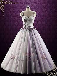 Purple Lace Ball Gown Style Wedding Dress Violet Purple Wedding Dress Purple Wedding Gown Ball Gowns