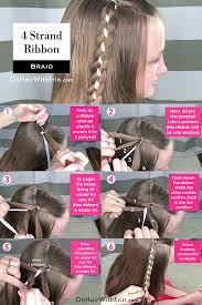 Take the right strand and cross it over the strand next to it. 4 Strand Ribbon Braid By Erin Balogh Go Beyond The Basics Of Braiding With Detailed Step By Step Instructions Ribbon Hairstyle Ribbon Braids Kids Hairstyles