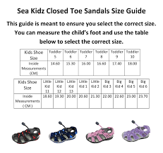 sea kidz kids children waterproof hiking sport closed toe athletic sandals toddler little kid big kid