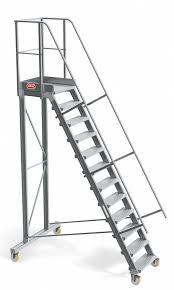 Movable platform ladder design contains detailed 3d assembly model. Altrex Industrial Platform Stepladders Modular System