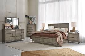 Get the best deals on metal bedroom furniture sets & suites. Magnussen Furniture Atelier 4pc Panel Storage Bedroom Set In Nouveau Grey Palladium Metal