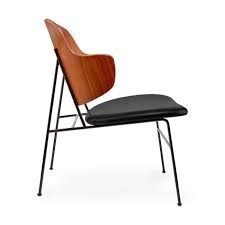 penguin lounge chair in color walnut fabric dining chairs furniture 1950s decor