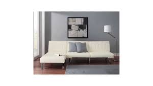Dhp emily chaise lounger with chrome legs. Get Emily Futon With Chaise Lounger Super Bonus Set Vanilla White Youtube