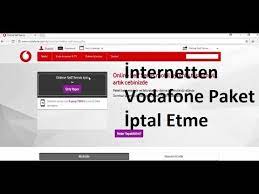 Internetten Vodafone Paket Iptal Etme Detayli Anlatim Youtube