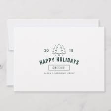 Corporate Business Modern Typography Holiday Card Zazzle Com In 2020 Typography Holiday Card Corporate Holiday Cards Company Holiday Cards