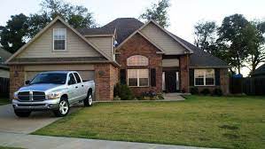 Because red and green are complementary colors, these exterior paint colors work well with red brick homes. Exterior House Color Schemes With Red Brick House Exterior Color Schemes Exterior House Colors Brick Ranch Houses