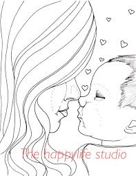 I love you mom printable coloring pages. Mom And Baby Coloring Page New Mom Coloring Pregnancy Etsy