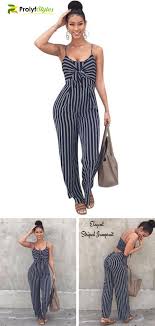 Black And White Striped Jumpsuit Outfit Jumpsuit Is An One Piece Outfit That Is Elegant An Sophisticated And Should Be Own By Every Woman Black And Rompers Dressy White Romper Outfit Casual Jumpsuit