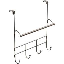Mainstays Over The Door Towel Rack With Hooks Walmart Com Towel Rack Rack Towel Rack Bathroom
