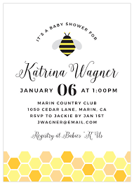 Bumble Bee Baby Shower Invitations Match Your Color Style Free