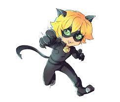 Chibi Chat Noir Colored Version Also On Redbubble Chibi Chat Noir Miraculous Ladybug