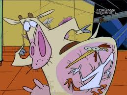 They are often antagonized by the red guy, a cartoon devil who poses as various characters to scam them. Cow And Chicken Gifs Get The Best Gif On Giphy