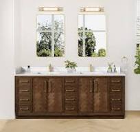 Jakarta 84" Freestanding Double Bath Vanity in Aged Dark ...
